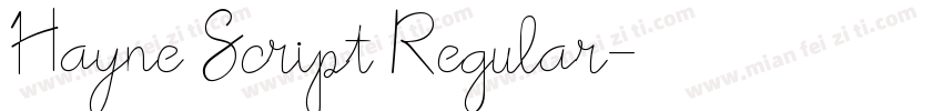 Hayne Script Regular字体转换